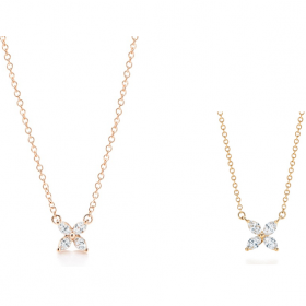 2020 Tiffany  Victoria Pendant Necklaces 18K Gold Or Rose Gold Diamond 60572372