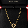 Cartier Love 18K Gold Rose Gold  Platinum Diamond Necklaces B7219500